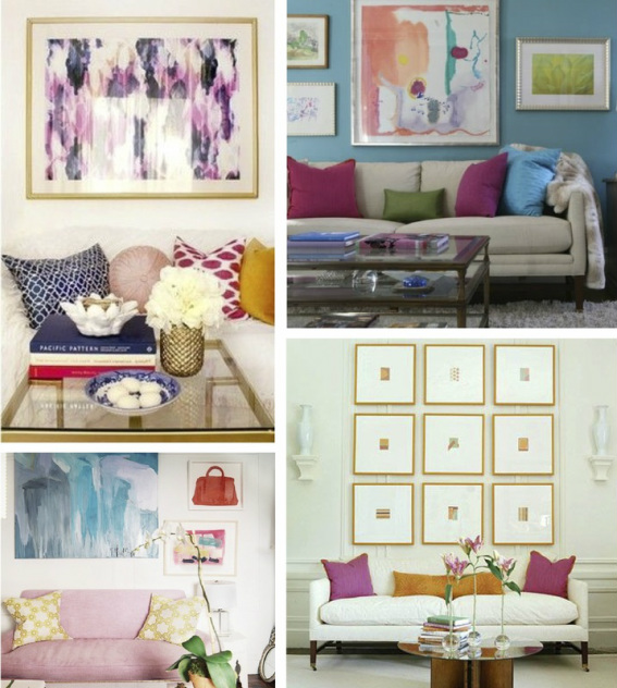 Obsessed With: Couches & Art - kathleen Jamison